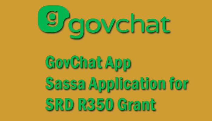 GovChat App Sassa Application for SRD R370 Grant 2026